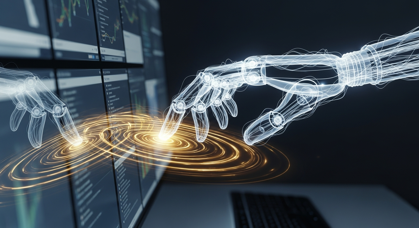 Computer Use - a digital hand navigating screens autonomously