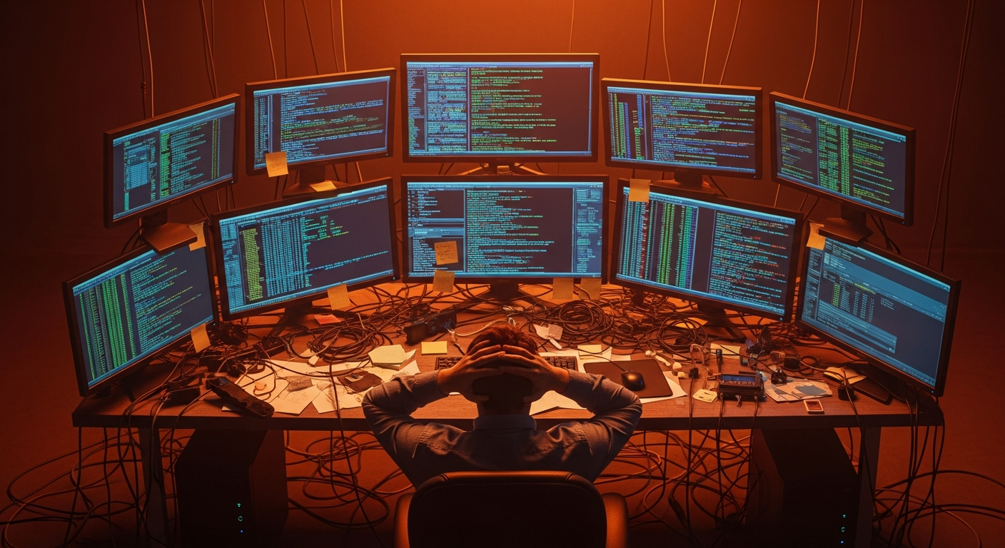 Developer overwhelmed by multiple uncoordinated agent terminals